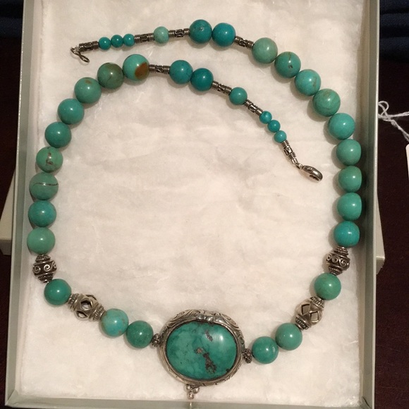 Jewelry - Turquoise necklace handmade
